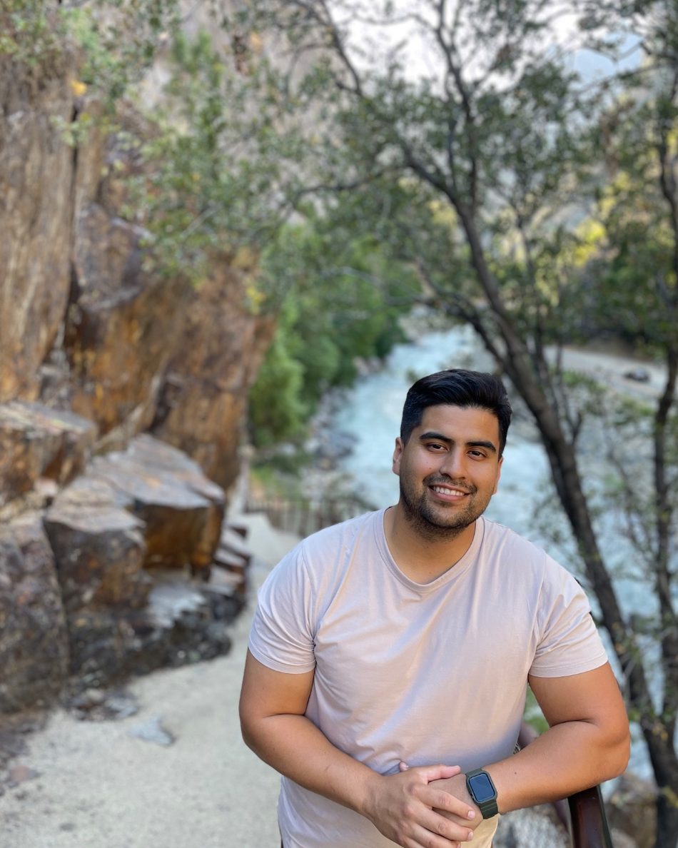 Andrew Amezquita outdoors on a canyon trail